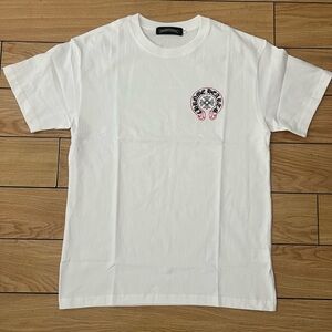 Chrome Hearts White T-Shirt with Pink
